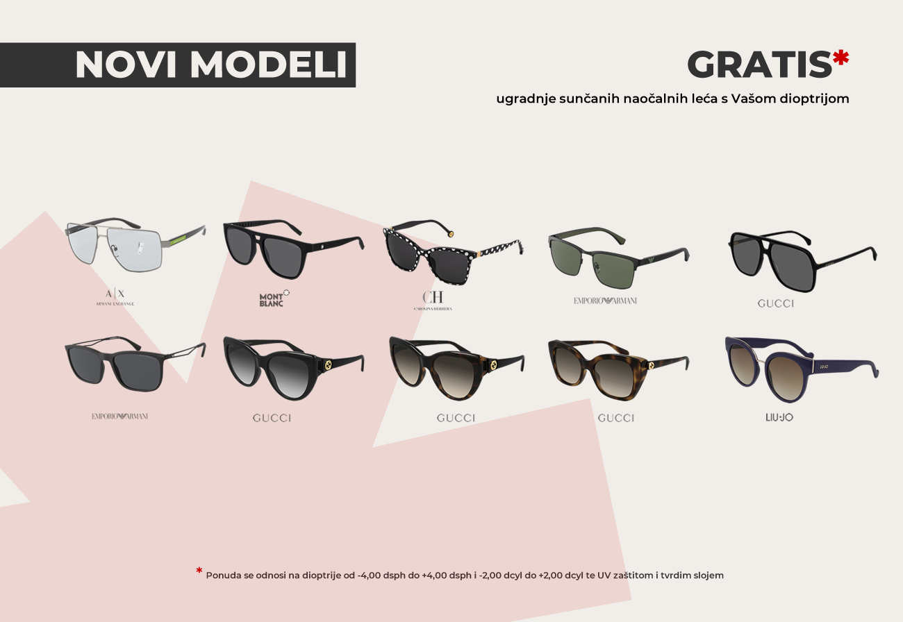 AKCIJA besplatna ugradnja sunčanih naočalnih leća - Optika Aralica